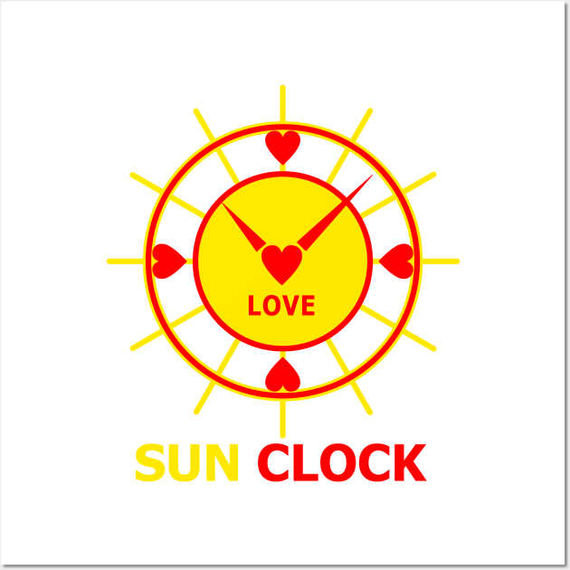 Sun Clock Wall Art by Heart-Sun